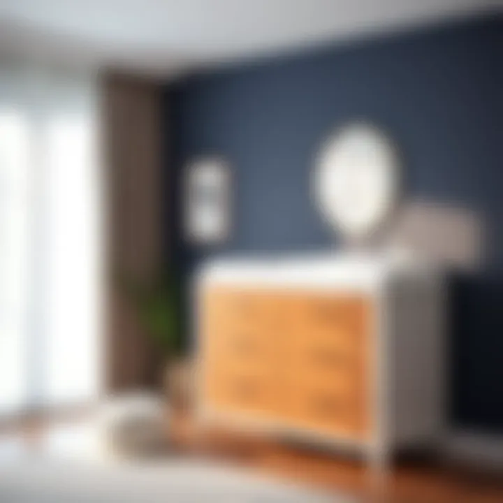 Functional tall changing table dresser in a nursery setting