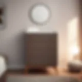 Modern tall changing table dresser with sleek design