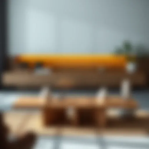 Elegant floating table design showcasing minimalist aesthetics