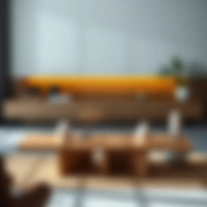 Elegant floating table design showcasing minimalist aesthetics