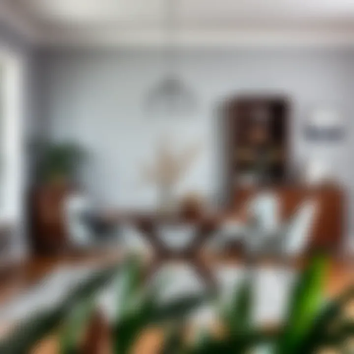 Stylish Arrangement of Dining Set Stylishly arranged dining set with decorative items