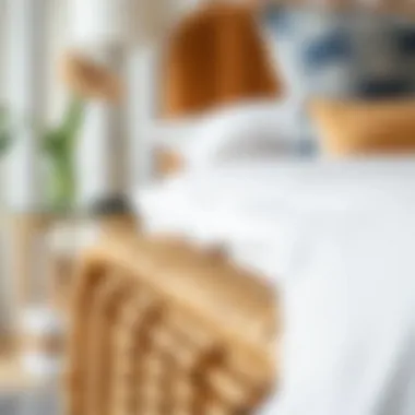 Close-up of rattan texture highlighting craftsmanship