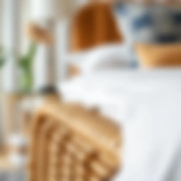 Close-up of rattan texture highlighting craftsmanship