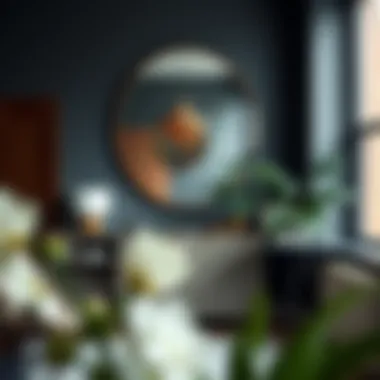 Making a Statement: Bold Mirrors in Urban Interiors Bold statement mirror as a focal point in urban living space