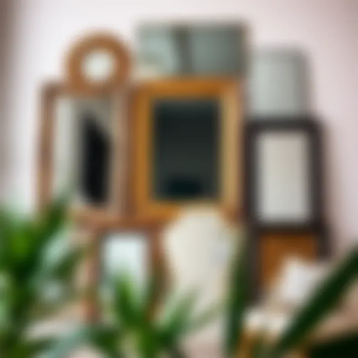 Diverse styles of 5 x 4 wall mirrors displayed together