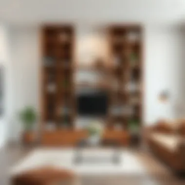 Cube shelves as a room divider