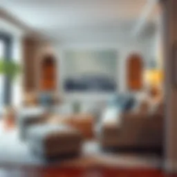 Elegant light grey chaise lounge in a stylish living room setting