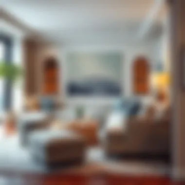 Elegant light grey chaise lounge in a stylish living room setting