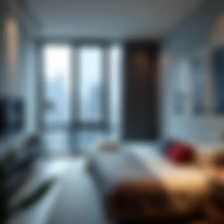 Energy-Efficient Blackout Solutions in Urban Apartment An urban apartment showcasing energy-efficient blackout solutions