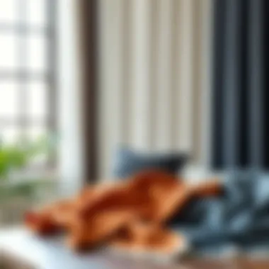 Diverse Fabric Choices for Blackout Treatments Diverse fabric choices for blackout window treatments displayed on a table