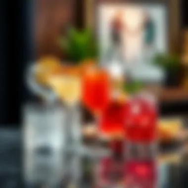 A vibrant display of cocktail glasses that enhance the drinking experience through design.