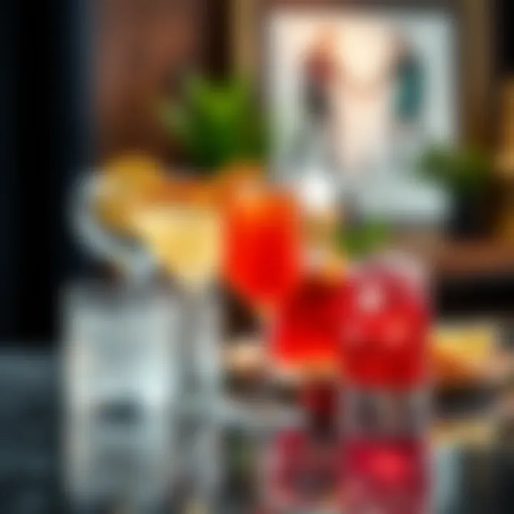 A vibrant display of cocktail glasses that enhance the drinking experience through design.