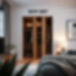 Elegant two-door closet in a contemporary apartment