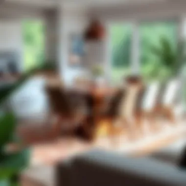 Creating Connection: Cozy Dining with a Six-Chair Table Cozy dining arrangement with a six-chair kitchen table