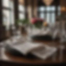 Elegant table setting showcasing ornate napkins