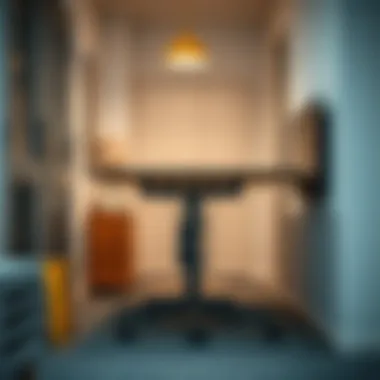 Folding conference table being easily moved in a compact urban apartment