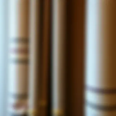 Close-up of gold grommets on high-quality curtain fabric