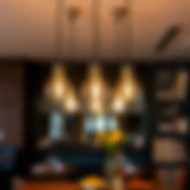 Stylish Pendant Lighting for Bars Elegant pendant lights above a stylish bar