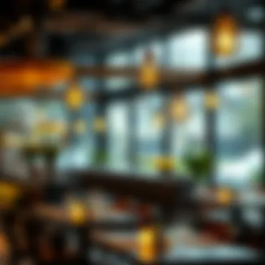 Creating Warmth with Decorative Lighting Warm ambiance created by decorative hanging lights