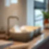 Elegant ceramic in-sink dish drainer design