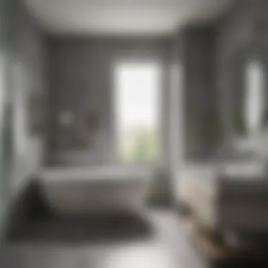 Minimalist bathroom showcasing elegant color schemes
