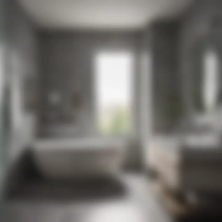 Minimalist bathroom showcasing elegant color schemes