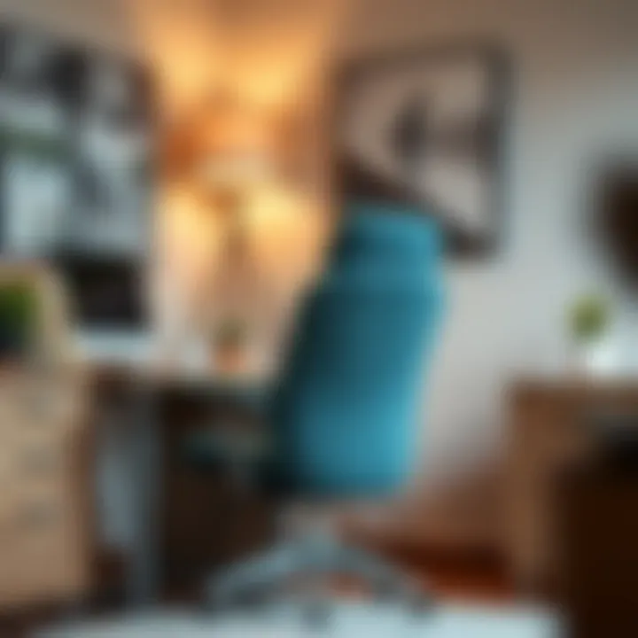 Stylish ergonomic chair optimizing small office space