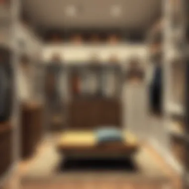 Creative layout of a modern walk-in closet