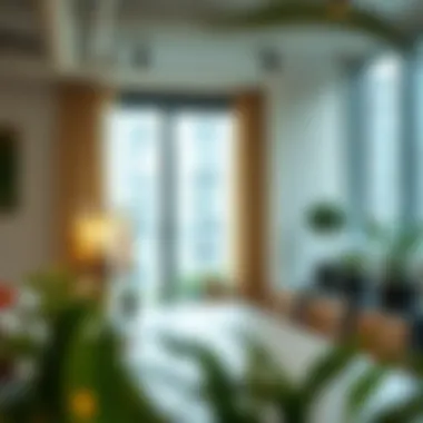 Environmentally friendly LED candelabra bulbs in modern workspace