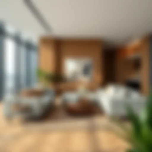 Stylish lounge seating arrangement in a modern urban apartment