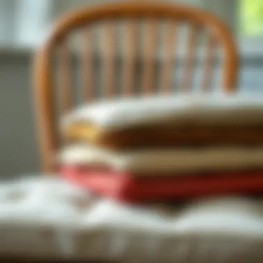 Variety of materials used in Windsor seat cushions