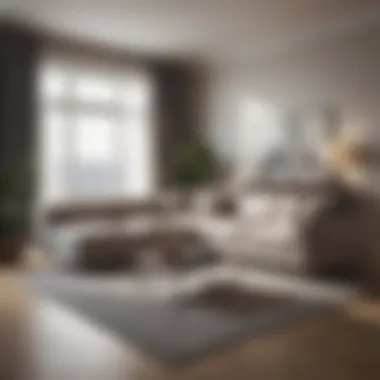 Elegant Layout with Corner Sectional Arrangement Elegant layout showcasing corner sectional arrangement