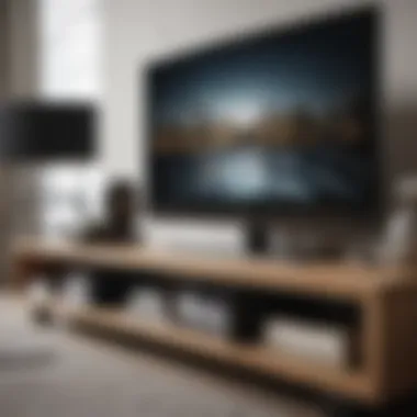 Various materials used in contemporary TV stand designs