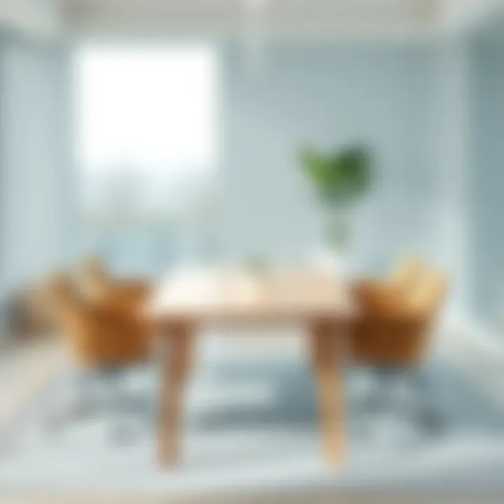 Elegant meeting table designed for four individuals in a modern office setting