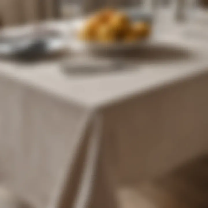 Aesthetic showcase of various neutral table cloth materials and textures