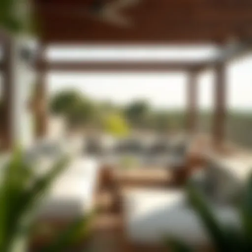 Luxurious outdoor deep seat cushions arranged on a patio