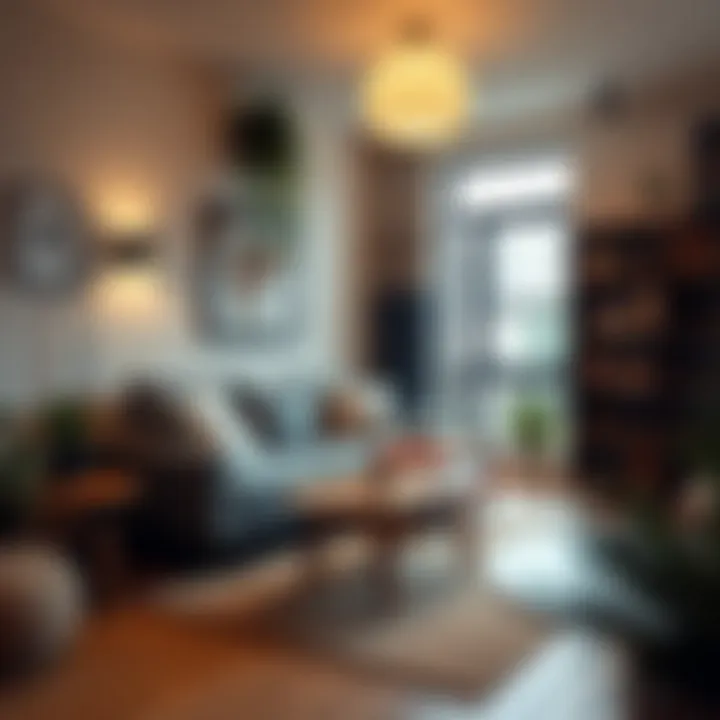 Charming Urban Living Space with Corner Fittings Urban living space featuring corner furniture