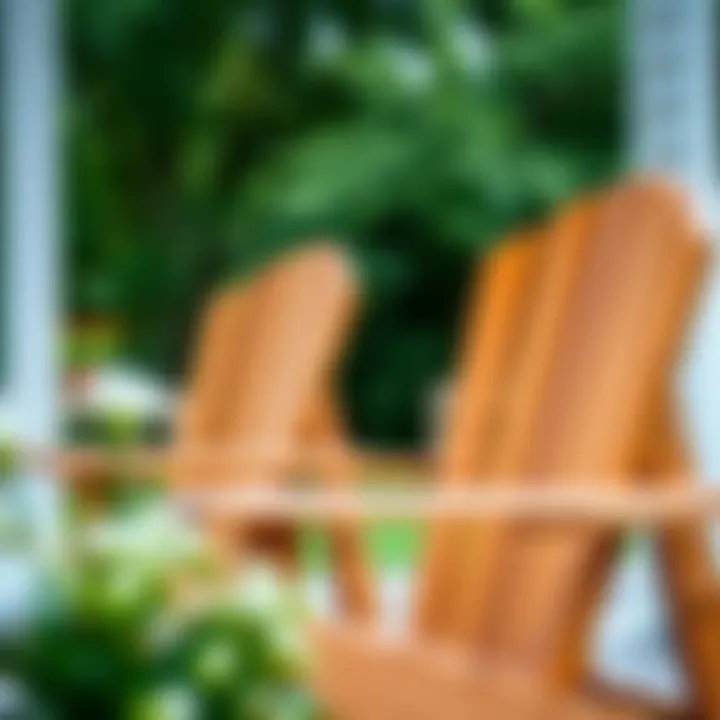 Elegant wooden slats for Adirondack chairs