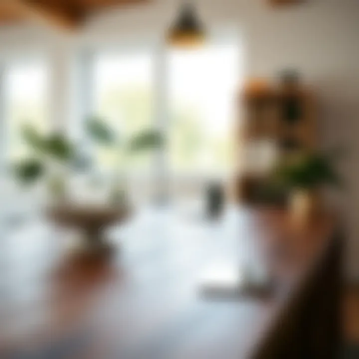 Elegant wood countertop enhancing workspace aesthetics