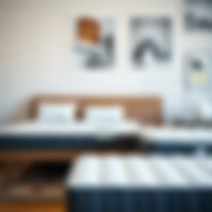 Different sofa bed mattresses displayed