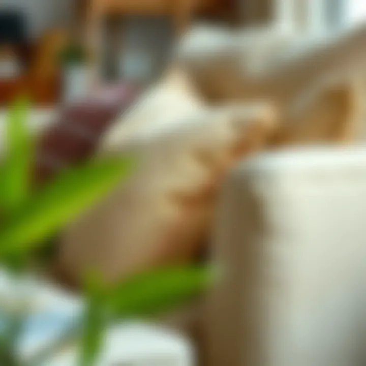 Eco-friendly slipcover materials displayed