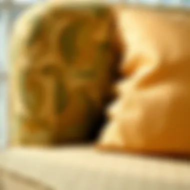 Close-up of fabric textures for slipcovers