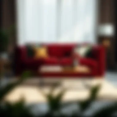 Stylish slipcover in a modern design setting