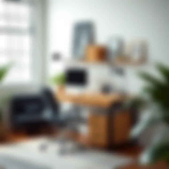 Compact workstation with effective storage solutions