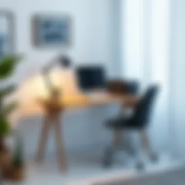 Stylish small desk design with ergonomic features