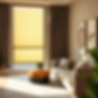 Stylish smart shades providing privacy in a contemporary home