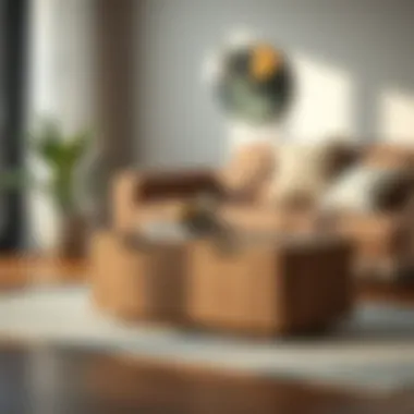 Stylish storage table made from sustainable materials