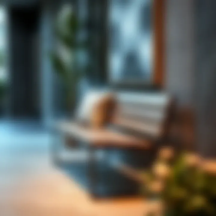 Contemporary bench design complementing urban home decor