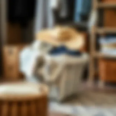 Compact foldable laundry basket maximizing space