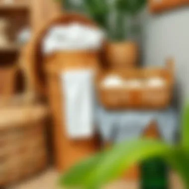 Eco-friendly bamboo laundry basket